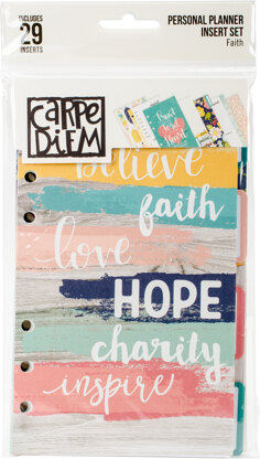 Carpe Diem Faith Double-Sided Personal Planner Inserts - Monthly, Undated