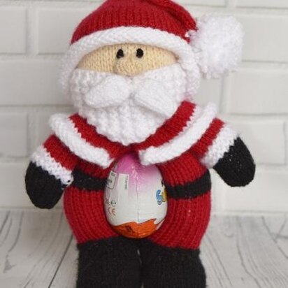 Chocolate Egg Santa - knitting pattern