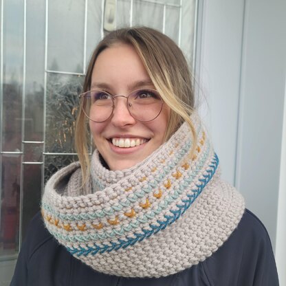 Embroidered infinity scarf