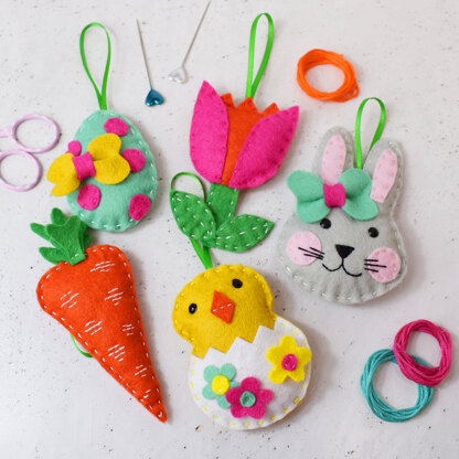 The Make Arcade Easter Character Felt Dec Set Needle Felting Kit