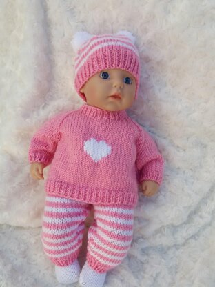 Knitted baby hot sale doll pattern