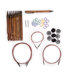 KnitPro Ginger Afghan/Tunisian Interchangeable Hooks Set 15cm (Set of 11)