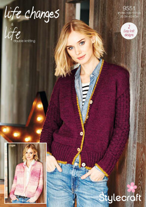 Cardigans in Stylecraft Life DK & Life Changes - 9551 - Downloadable PDF