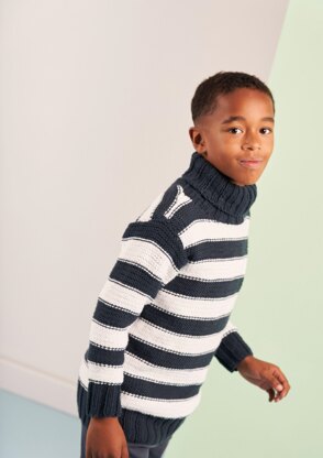 Mini Bank Sweater in Rowan Four Seasons - Downloadable PDF