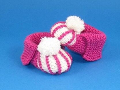 Baby Granny Bobble Stripe Slippers