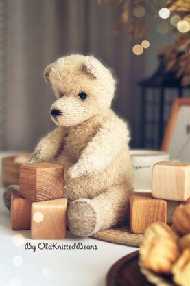 Cozy Teddy Bear Knitting Pattern PDF – Plush Toy 27 cm – Classic Teddy