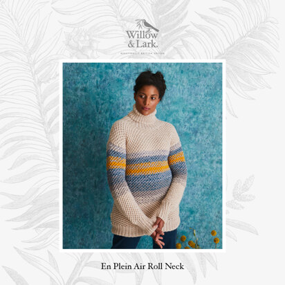 En Plein Air Roll Neck - Jumper Knitting Pattern For Women in Willow & Lark Poetry and Ramble by Willow & Lark