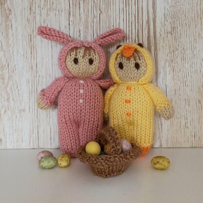 Easter Bunny and Chick Dolls