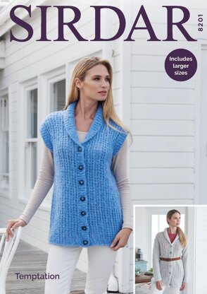 Jackets in Sirdar Temptation - 8201 - Downloadable PDF