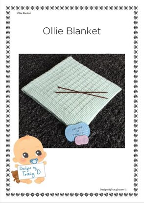 Baby blanket knitting pattern Ollie