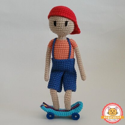 Skater Boy Amigurumi Doll Pattern