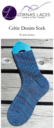 Celtic Denim Socks in Lorna's Laces Shepherd Sock