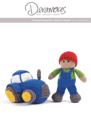 Farmland Favourites Tractor and Farmer in Deramores Studio DK Acrylic - Downloadable PDF