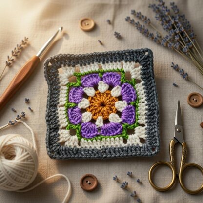 Crochet Square Motif Pattern + Video Tutorial | Easy Crochet Block Design