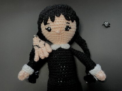 Wednesday amigurumi doll