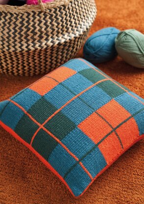 Check It Cushion in Rowan Pure Wool Superwash Worsted - ZB299-00004-FR - Downloadable PDF