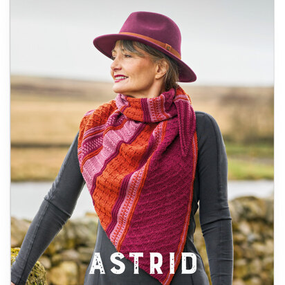 Astrid Three Colour Shawl in the West Yorkshire Spinners Croft DK