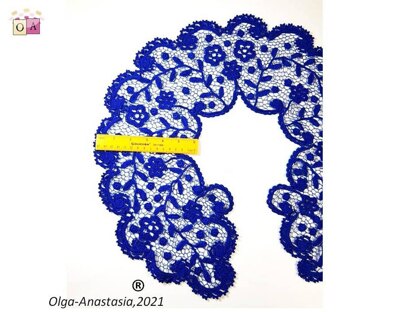 Lace blue detachable collar