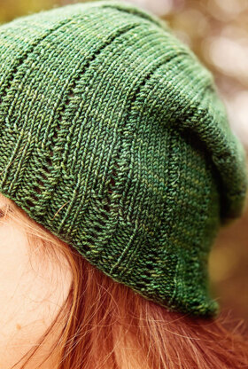 Dapple Lace Rib Hat in SweetGeorgia Superwash Sport - Downloadable PDF