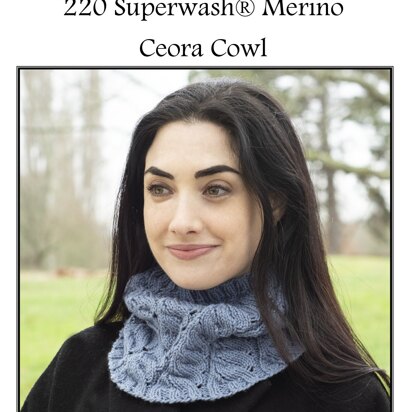 Ceora Cowl in Cascade 220 Superwash Merino - W725 - Downloadable PDF