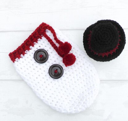 Christmas Snowman Hat and Cocoon Set