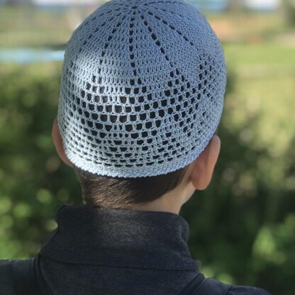 Crochet skull cap kufi medium sized