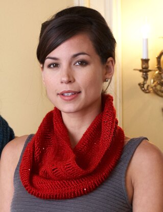 Crochet Cowl in Patons Lace Sequin - Downloadable PDF