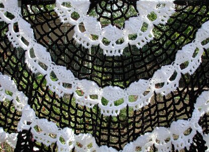 Wikked Skulls Half Moon Shawl