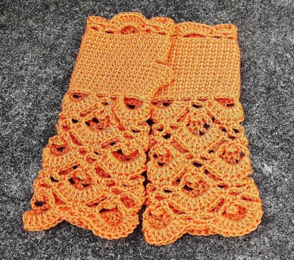 Lacy Fingerless Mitts Gloves