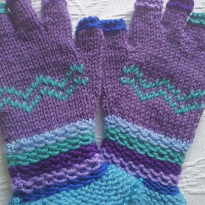 Star Sign Stash Mittens - AQUARIUS