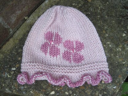 Flower Baby's Cardigan and Hat