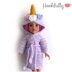 Unicorn dolls dressing gown