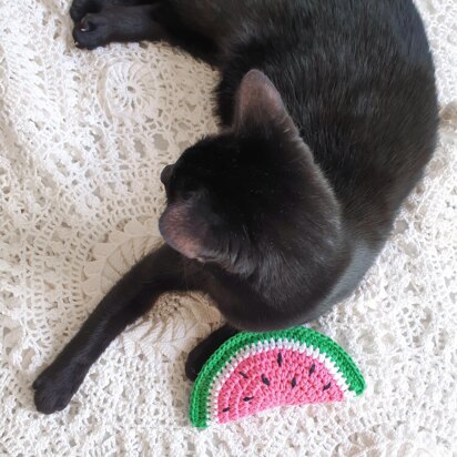 Watermelon catnip cat toy