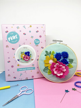 The Make Arcade Spring Flowers Applique Needle Felting Kit