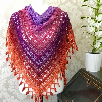 Red Hot Poker Shawl