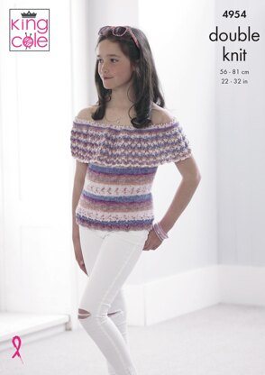 Top & Sweater in King Cole DK - 4954 - Downloadable PDF