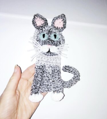 Gray cat applique