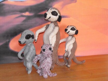 Meerkat Family madmonkeyknits 5th Anniversary Gift