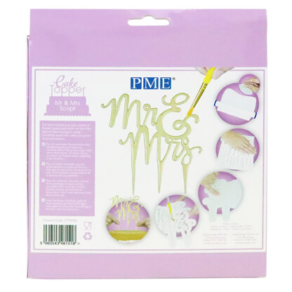 PME Cake Topper Cutter - Mr. & Mrs. Script