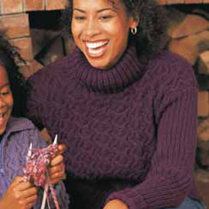 Cables And Ribs Sweater in Patons Astra