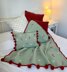 Candy Cane Christmas blanket and matching cushion