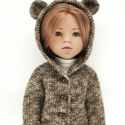 GOTZ/DaF 18" Doll Bear Hooded Jacket