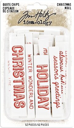Advantus Idea-Ology Chipboard Quote Chips 52/Pkg - Christmas, Words & Phrases