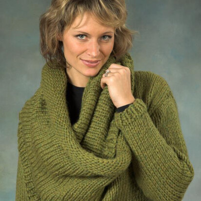 Women's Loop Cowl Sweater in Plymouth Yarn De Aire - 2255 - Downloadable PDF