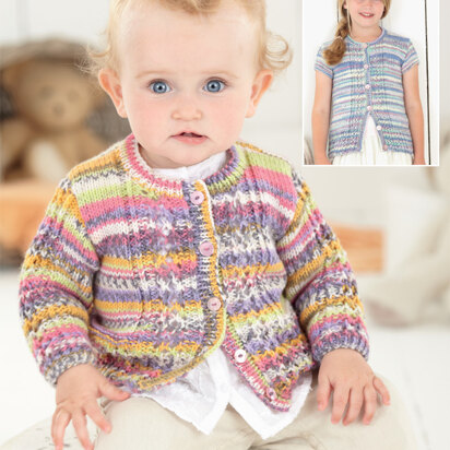 Baby and Girl's Cardigans in Sirdar Snuggly Baby Crofter DK - 4518 - Downloadable PDF