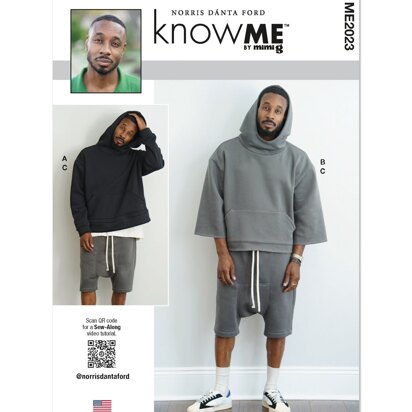 Know Me Men's Hoodie and Shorts by Norris Dánta Ford ME2023 - Sewing Pattern