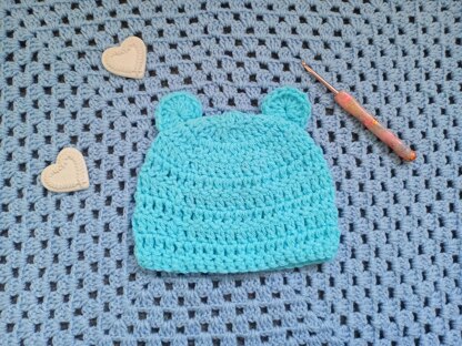 Crochet Baby Bear Hat Pattern