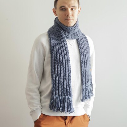 Long ribbed scarf for Men + Video