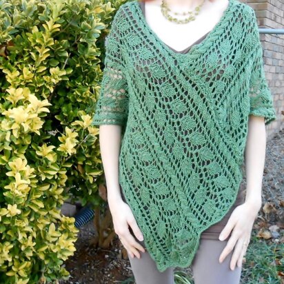 Leafy Greenery Lace Poncho