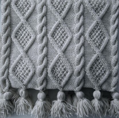 Aran Cable Scarf and Throw